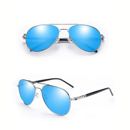 Men’s Classic Aviator Sunglasses | UV400 Polarized Lenses | Lightweight Metal Frame