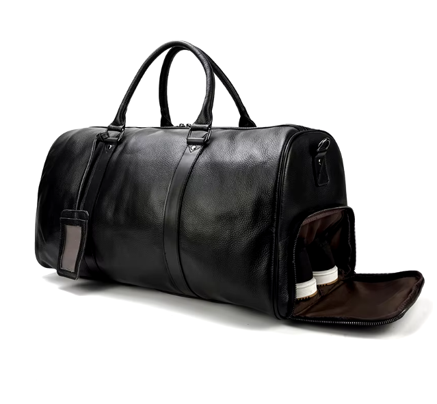 Men’s Faux Leather Duffle Bag | Travel Weekender | Large Capacity Carryall