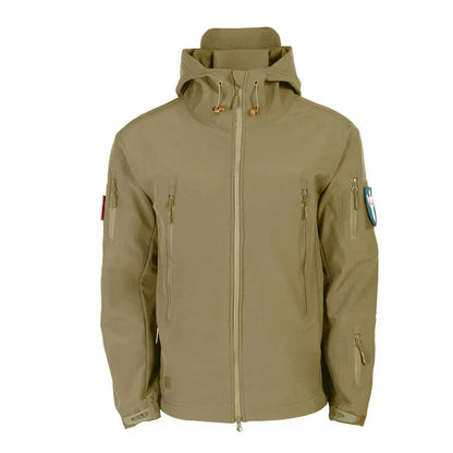 Men’s Softshell Zip Jacket | Adjustable Hood | Lightweight Transitional Outerwear