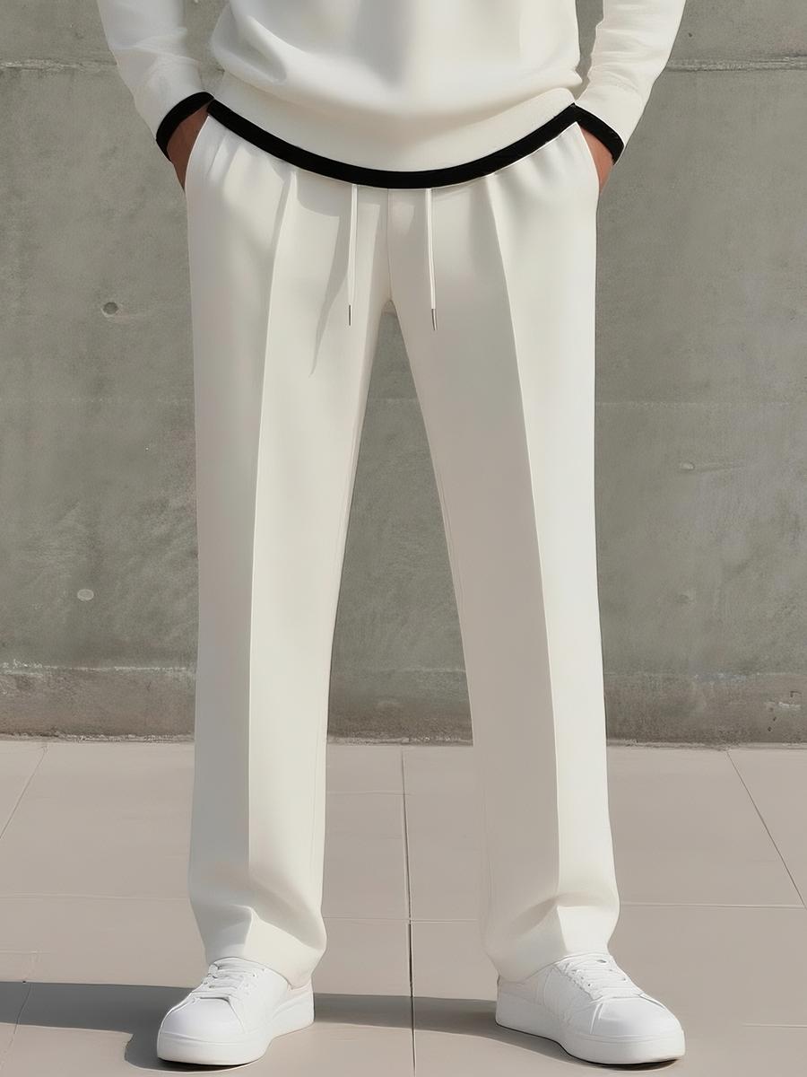 Men’s Collared Knit Set | Long-Sleeve Polo Top & Trousers | Smart Casual Outfit Canada