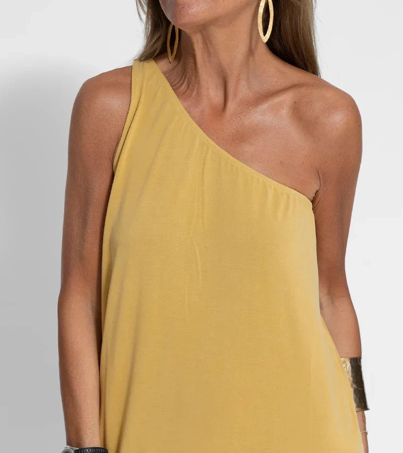 Elegant One-Shoulder Maxi Dress | Flowing Silhouette | Lightweight Fabric | Evening Wear