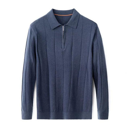 Men’s Knit Polo Sweater | Quarter-Zip Lightweight Layer