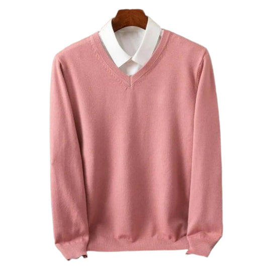 V-Neck Lightweight Knit Sweater | Soft Touch | Classic Layering Piece
