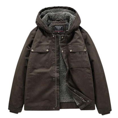 Sherpa-Lined Utility Jacket | Heavyweight Canvas | Cold Weather Essential
