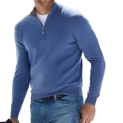 Men’s Quarter-Zip Sweater | Lightweight Cotton Pullover | Everyday Casual