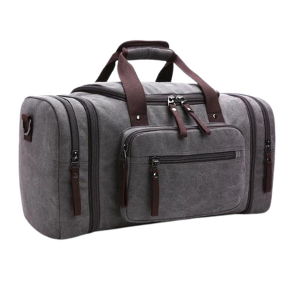 Men's Canvas Duffel Travel Bag | Vintage-Style Weekender with Pockets | Lightweight Carryall Canada