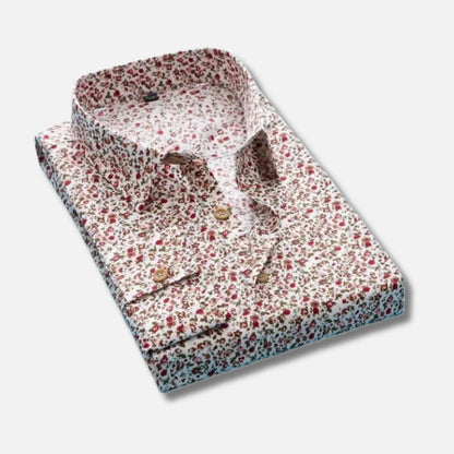 Men’s Long Sleeve Floral Shirt | Slim Fit Cotton Dress Shirt | Bold Statement Casualwear Canada