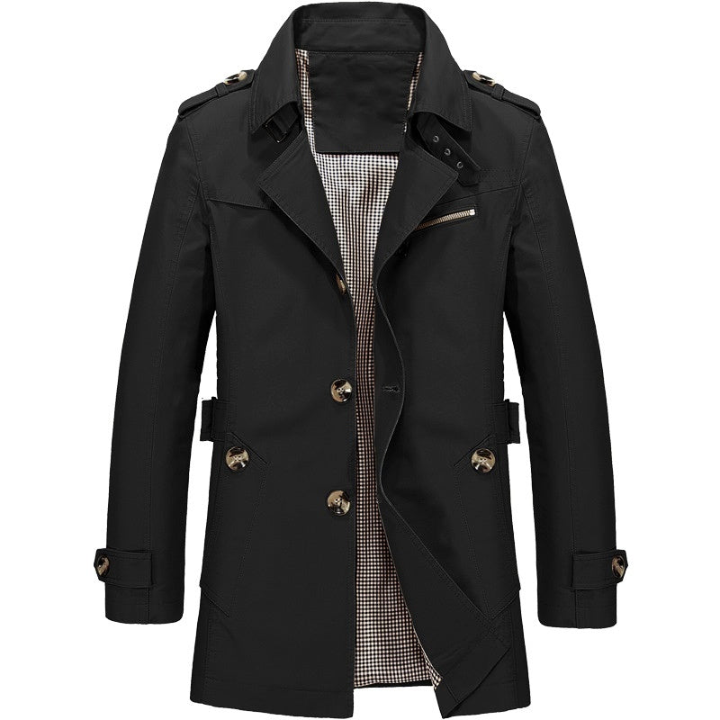 Men’s Lightweight Trench Coat | Classic Fit | Spring & Fall Jacket