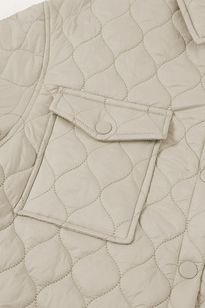 Quilted Button-Up Shacket | Lightweight Warmth | Oversized Fit | Casual Style