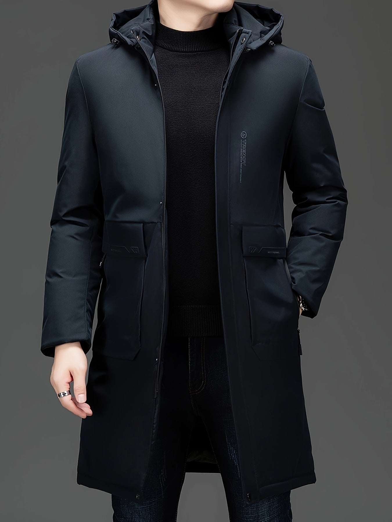 Men’s Hooded Winter Parka | Water-Resistant Longline Coat | Cold Weather Performance Outerwear