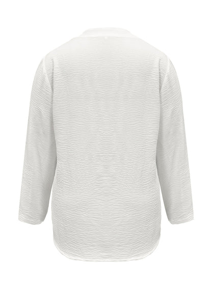Women's Embroidered Blouse | Textured Cotton with Button Detail | Lightweight Top for Spring and Summer