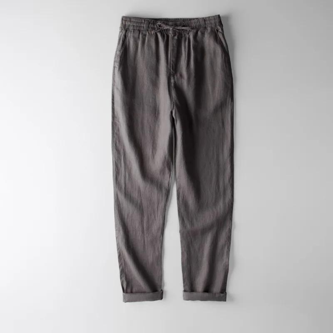 Men’s Relaxed Linen-Blend Pants | Elastic Waist | Breathable Summer Loungewear