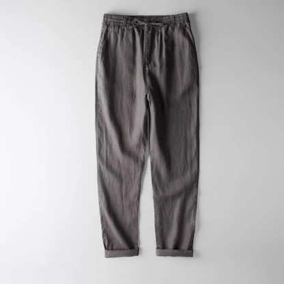 Men’s Relaxed Linen-Blend Pants | Elastic Waist | Breathable Summer Loungewear