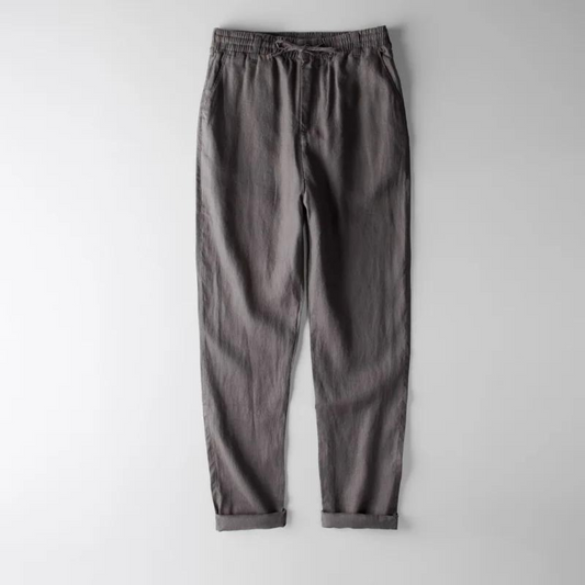 Men’s Relaxed Linen-Blend Pants | Elastic Waist | Breathable Summer Loungewear