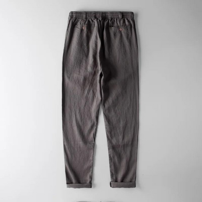 Men’s Relaxed Linen-Blend Pants | Elastic Waist | Breathable Summer Loungewear