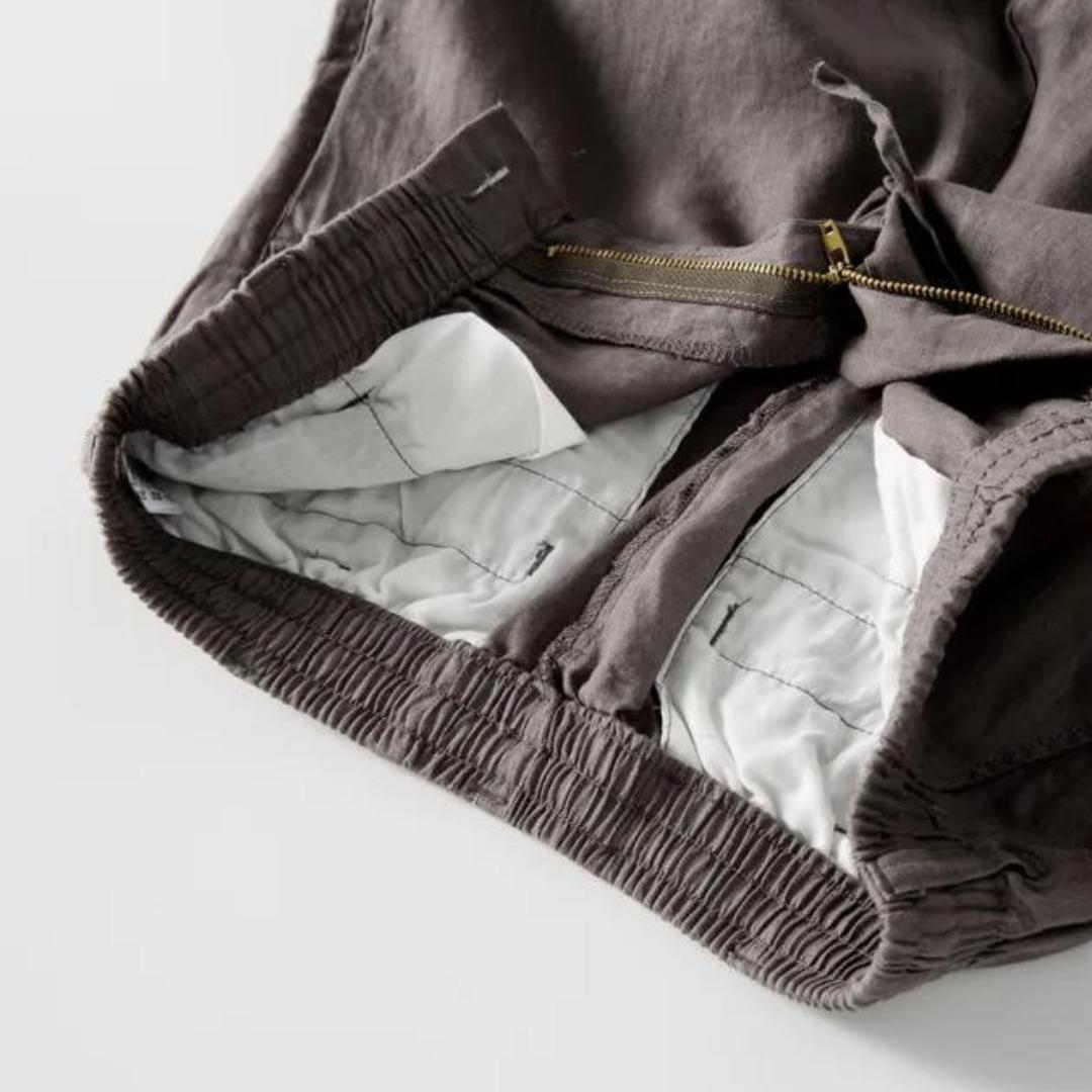 Men’s Relaxed Linen-Blend Pants | Elastic Waist | Breathable Summer Loungewear