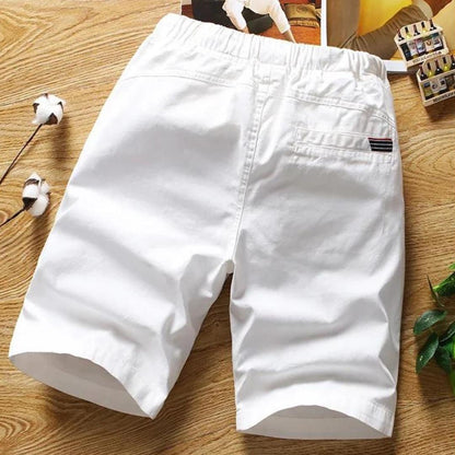 Drawstring Knee-Length Shorts | Casual Summer Cotton Blend