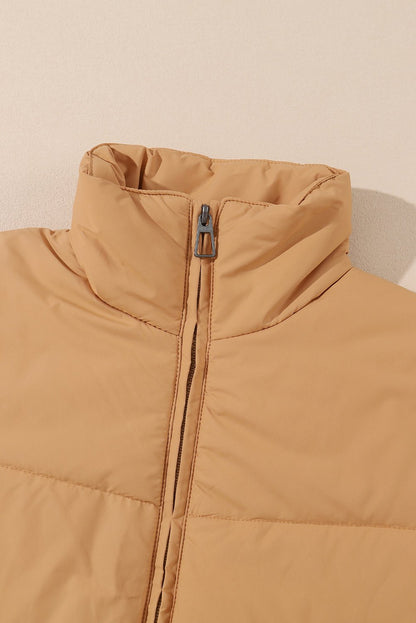 Cropped Puffer Jacket | Adjustable Hem | Lightweight Warmth | Everyday Essential