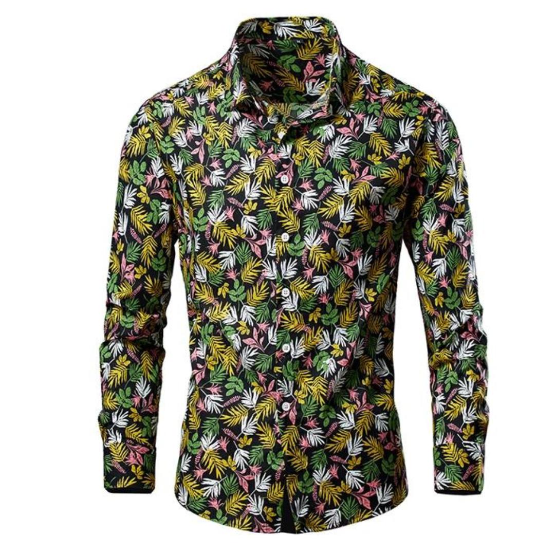 Men’s Floral Print Dress Shirt | Lightweight Cotton | Slim Fit