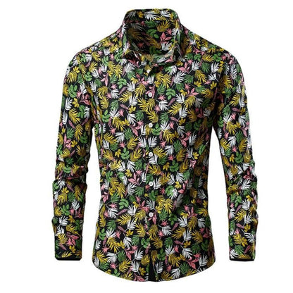 Men’s Floral Print Dress Shirt | Lightweight Cotton | Slim Fit