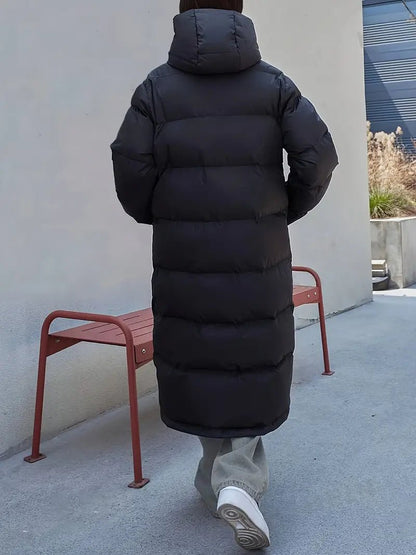 Longline Oversized Puffer Coat | Ultra-Warm Insulated Design | Sleek & Modern | Winter Outerwear