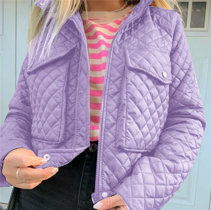 Cropped Quilted Jacket | Lightweight Insulation | Trendy Layering Piece | Casual Wear