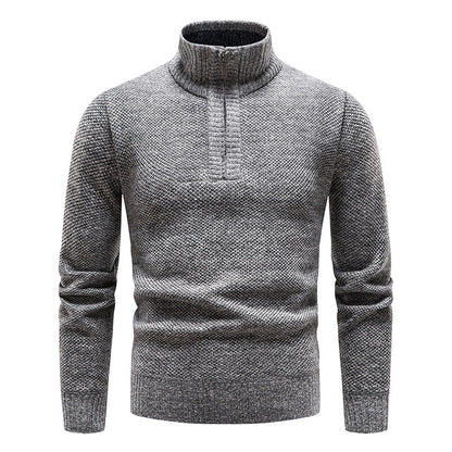 Men’s Half-Zip Sweater | Knitted Pullover with Stand Collar | Warm Casual Canada