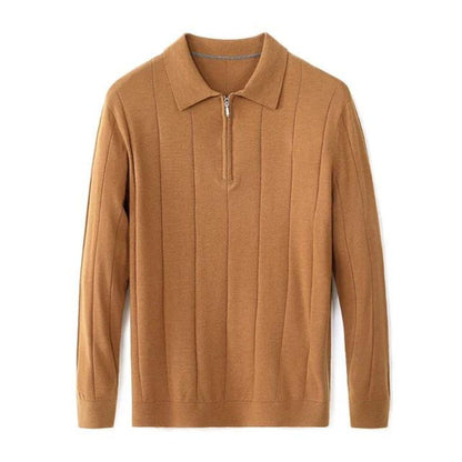 Men’s Knit Polo Sweater | Quarter-Zip Lightweight Layer