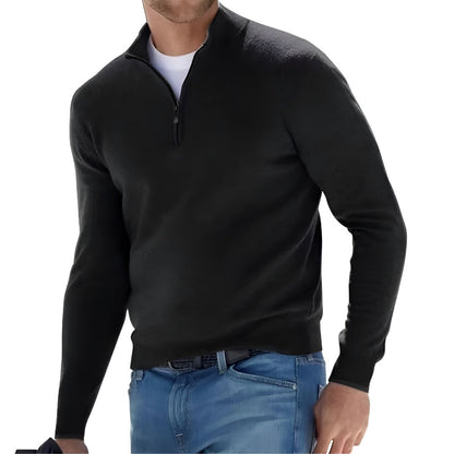 Men’s Quarter-Zip Sweater | Lightweight Cotton Pullover | Everyday Casual