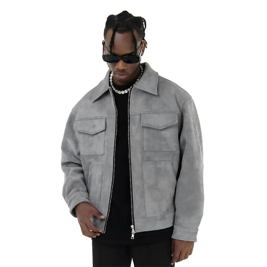 Men’s Faux Suede Overshirt Jacket | Casual Fall Layering Piece Canada