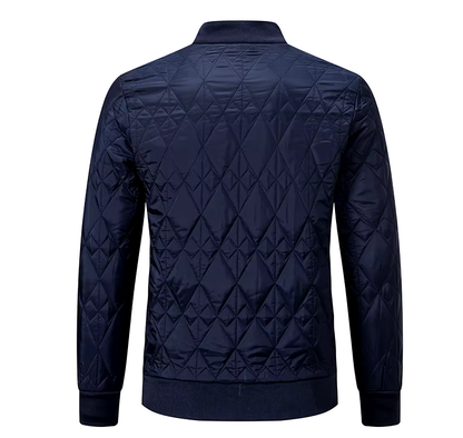 Men’s Diamond Quilted Jacket | Lightweight Bomber Fit | Transitional Zip-Up Outerwear