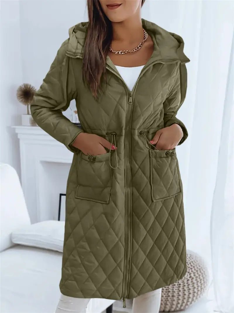 Quilted Hooded Coat | Lightweight Warmth | Polyester Blend | Everyday Casual