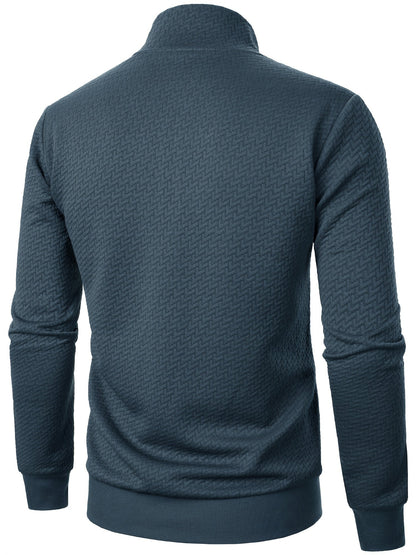 Men's Lightweight Zip Jacket | Mock Neck | Casual Layering Essential