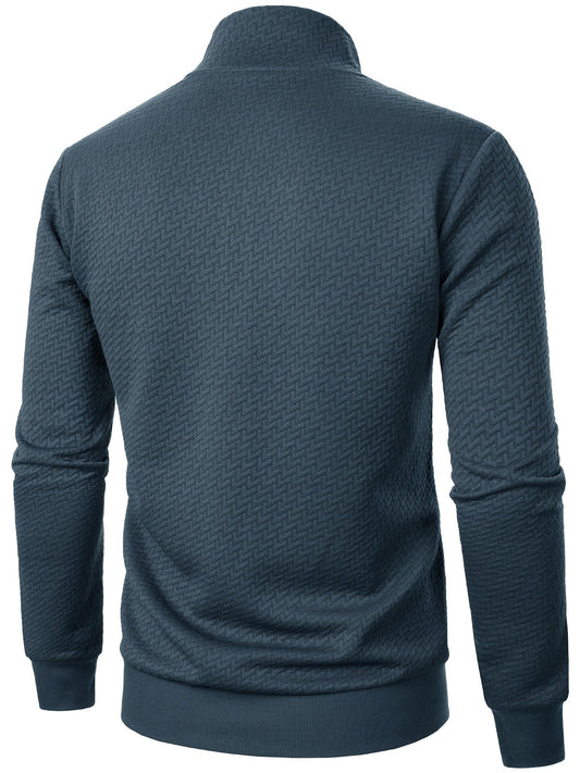 Men's Lightweight Zip Jacket | Mock Neck | Casual Layering Essential