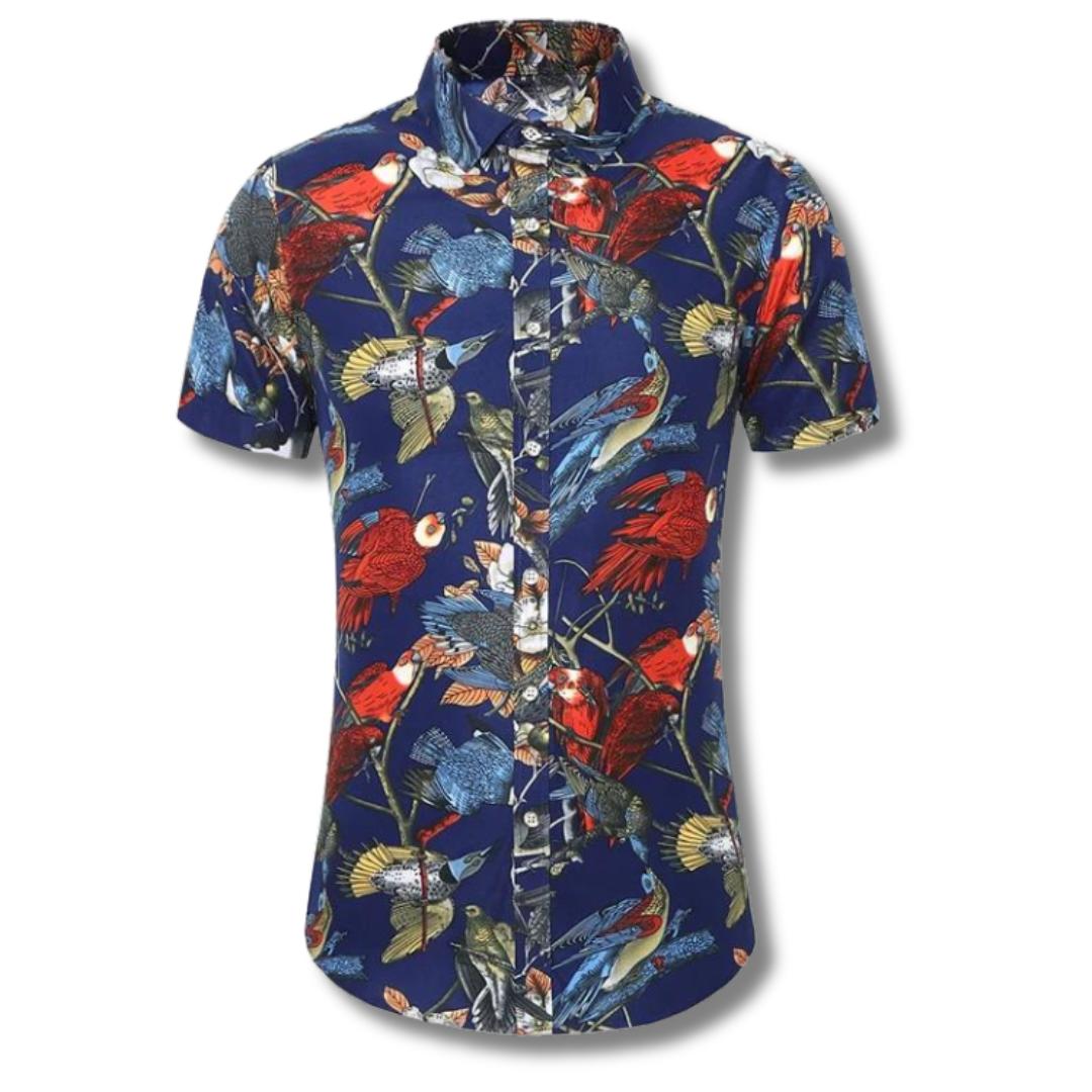 Men’s Floral Print Short-Sleeve Shirt | Lightweight Summer Button-Up | Casual Resort Wear Canada
