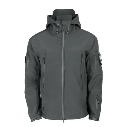 Men’s Softshell Zip Jacket | Adjustable Hood | Lightweight Transitional Outerwear
