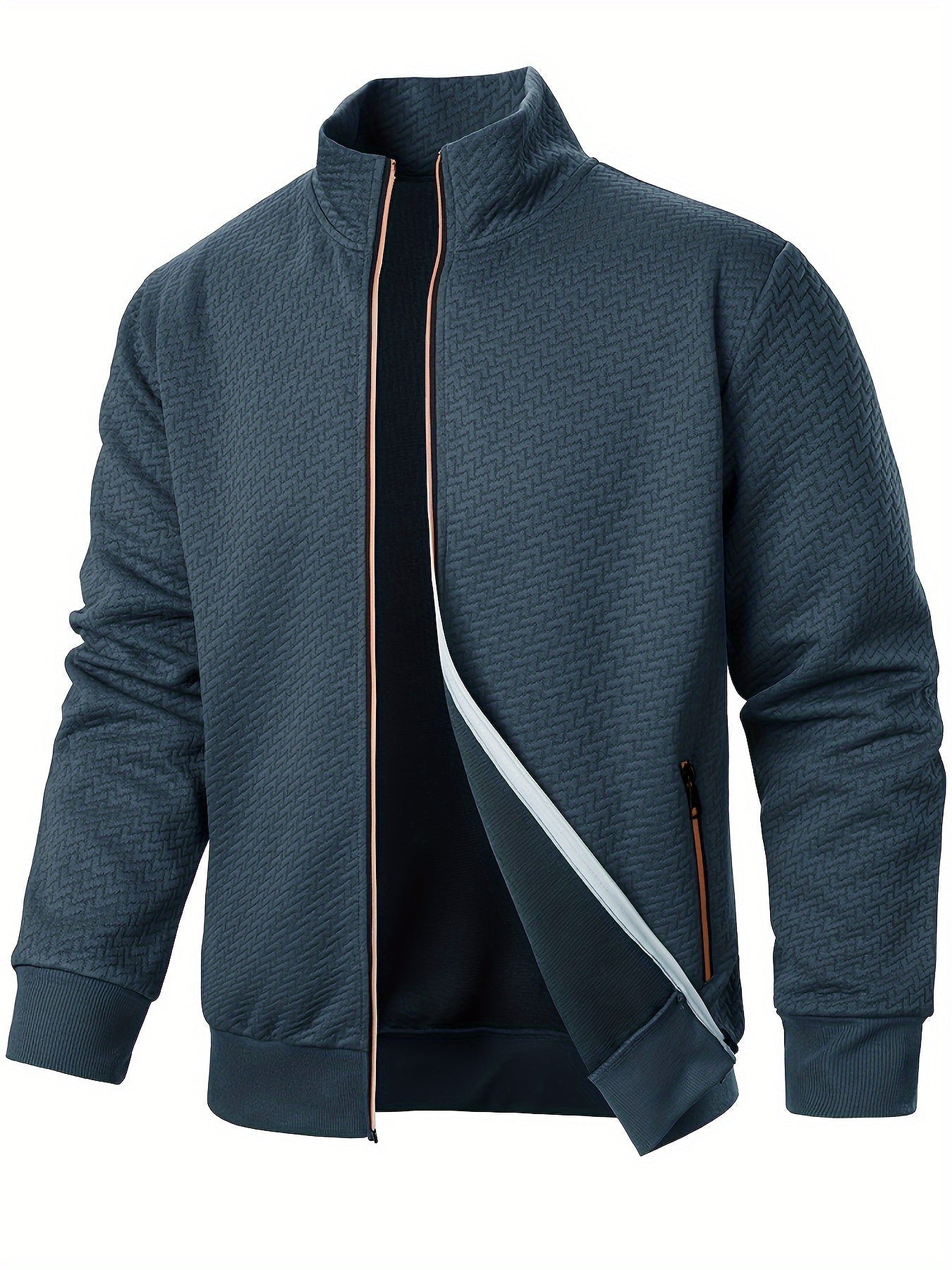 Men's Lightweight Zip Jacket | Mock Neck | Casual Layering Essential