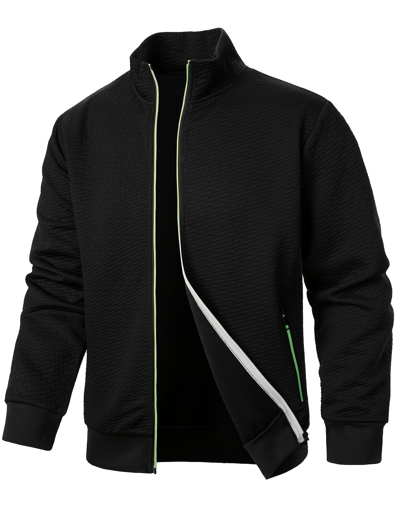 Men's Lightweight Zip Jacket | Mock Neck | Casual Layering Essential