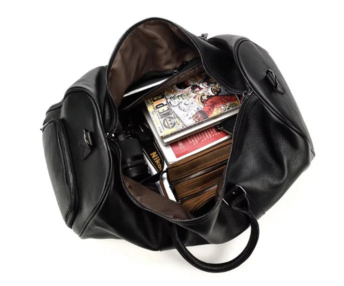 Men’s Faux Leather Duffle Bag | Travel Weekender | Large Capacity Carryall