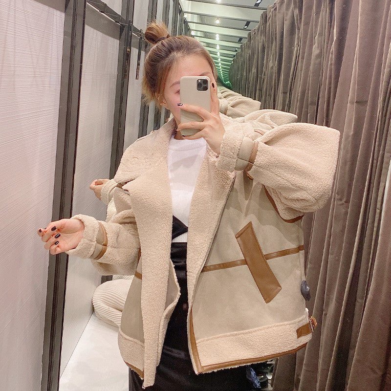 Shearling-Lined Aviator Jacket | Faux Leather Accents | Warm and Chic | Winter Fashion