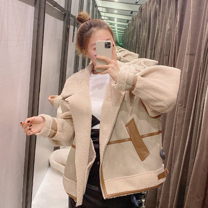 Shearling-Lined Aviator Jacket | Faux Leather Accents | Warm and Chic | Winter Fashion