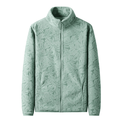Floral Fleece Zip-Up Jacket | Soft & Warm | Stylish Design