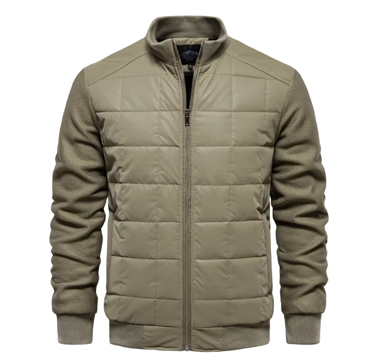 Men’s Quilted Bomber Jacket | Lightweight Insulated | Transitional Outerwear
