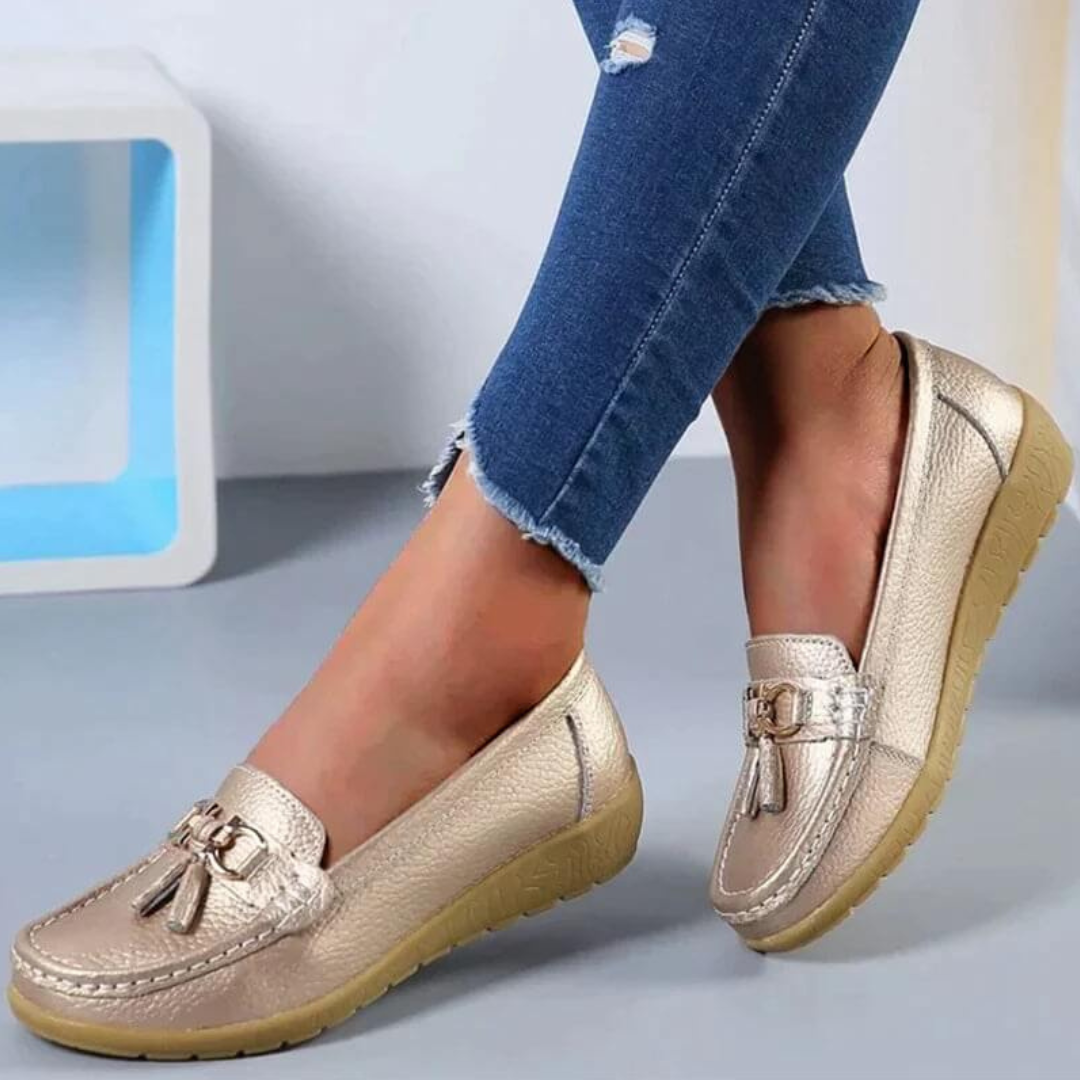 Comfort Loafers with Tassel Detail | Cushioned Walking Flats | Slip-On Everyday Shoes Canada