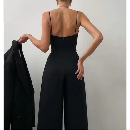 Strapless Pleated Jumpsuit | Wide-Leg Silhouette | Elegant Evening One-Piece