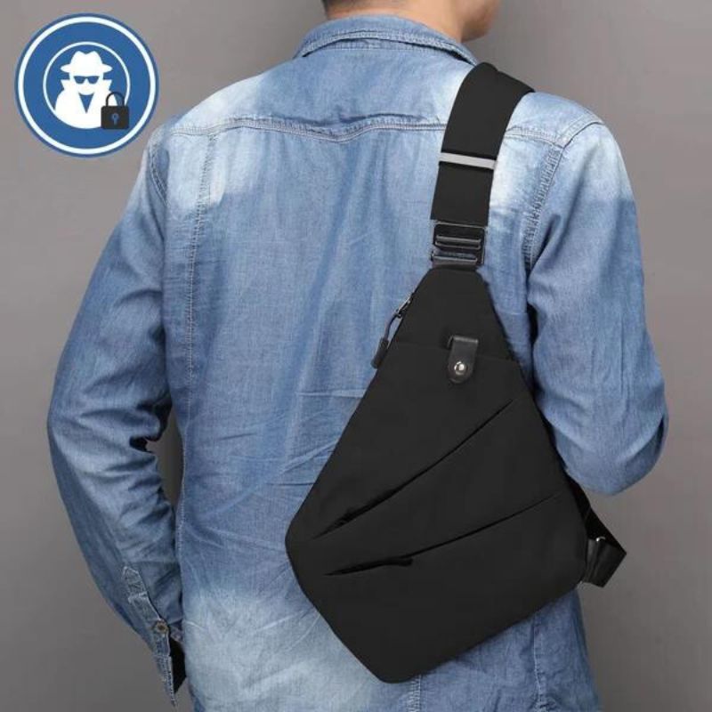 Men’s Tactical Crossbody Chest Bag | Anti-Theft Sling with USB Port | Lightweight Travel Pack