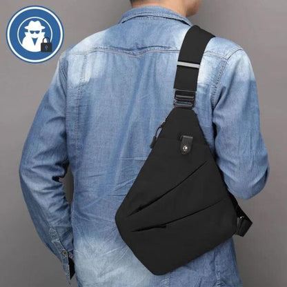 Men’s Tactical Crossbody Chest Bag | Anti-Theft Sling with USB Port | Lightweight Travel Pack