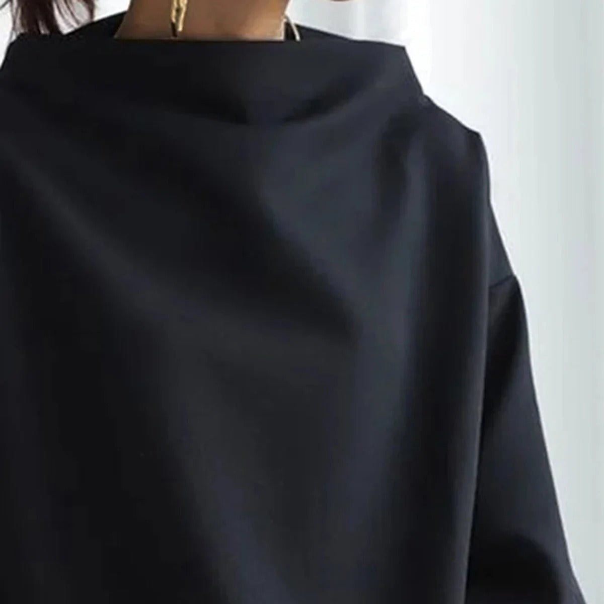 High Neck Oversized Pullover | Minimalist Style | Soft Knit Feel