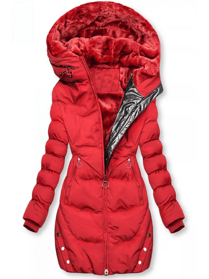 Long Puffer Jacket with Faux Fur Hood | Insulated and Stylish | Winter Essential