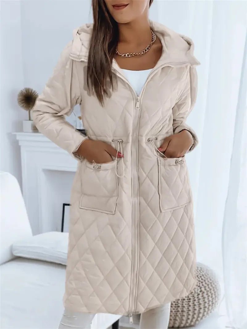 Quilted Hooded Coat | Lightweight Warmth | Polyester Blend | Everyday Casual